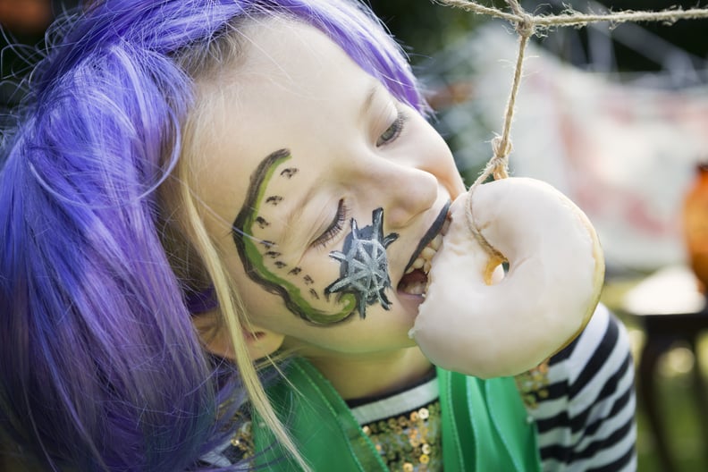 Halloween Party Game: Doughnuts on a String